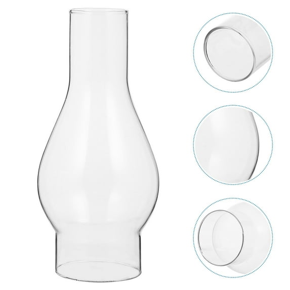 Clear Glass Oil Lamp Chimney for Vintage and Restoration of Antique Oil and Kerosene Lamps