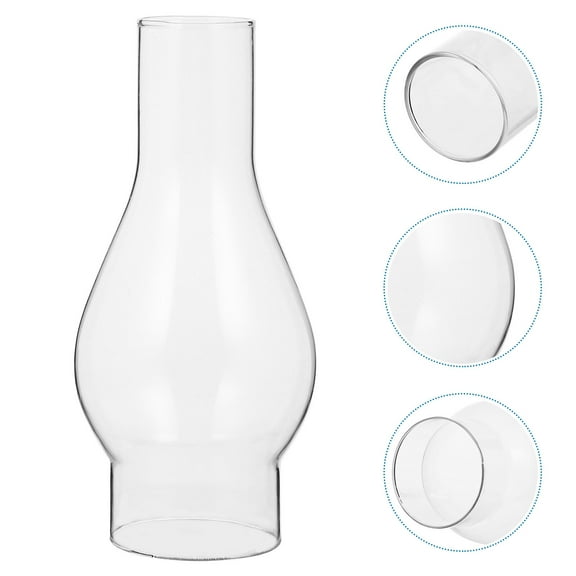 Clear Glass Oil Lamp Chimney for Vintage and Restoration of Antique Oil and Kerosene Lamps