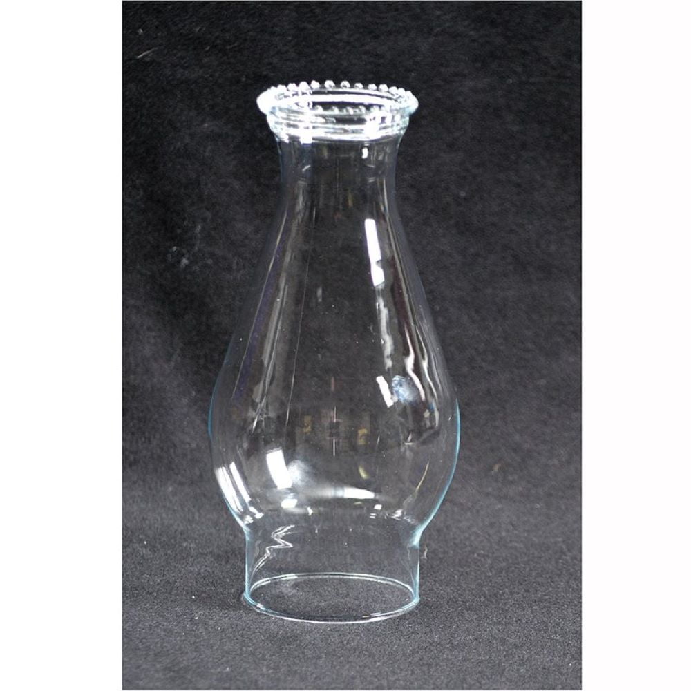 Clear Glass Oil Lamp Chimney with Beaded Top 2 7 8