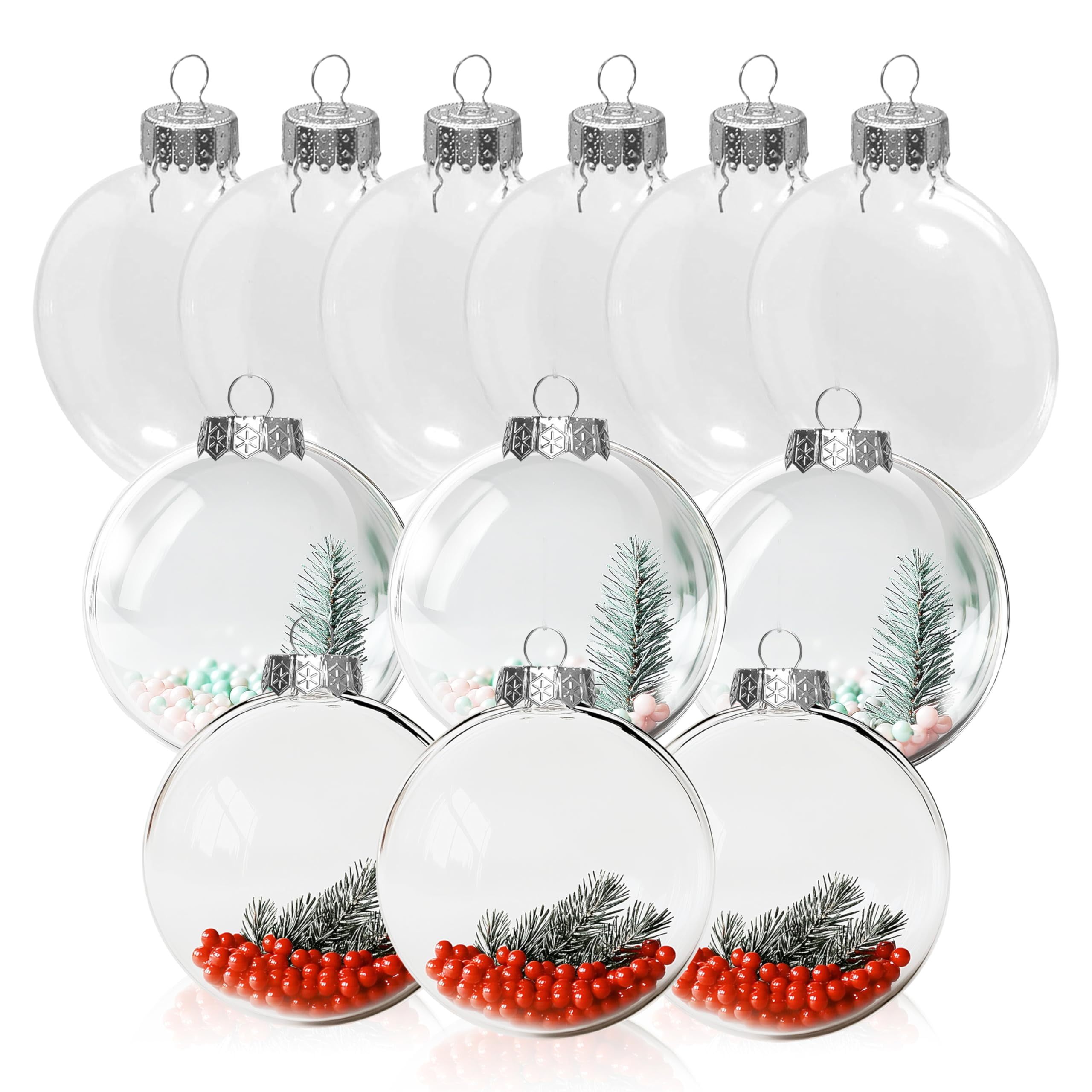 Clear Glass Ornaments for OIF8 Crafts - 60mm (2.36 inches) Fillable
