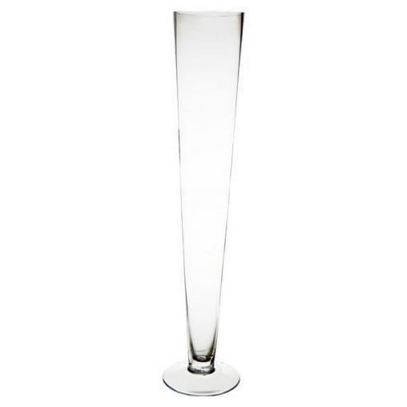 Clear Glass Pilsner Trumpet Vase Height-20", Opening D-4.5" Wedding Centerpiece 6 pcs
