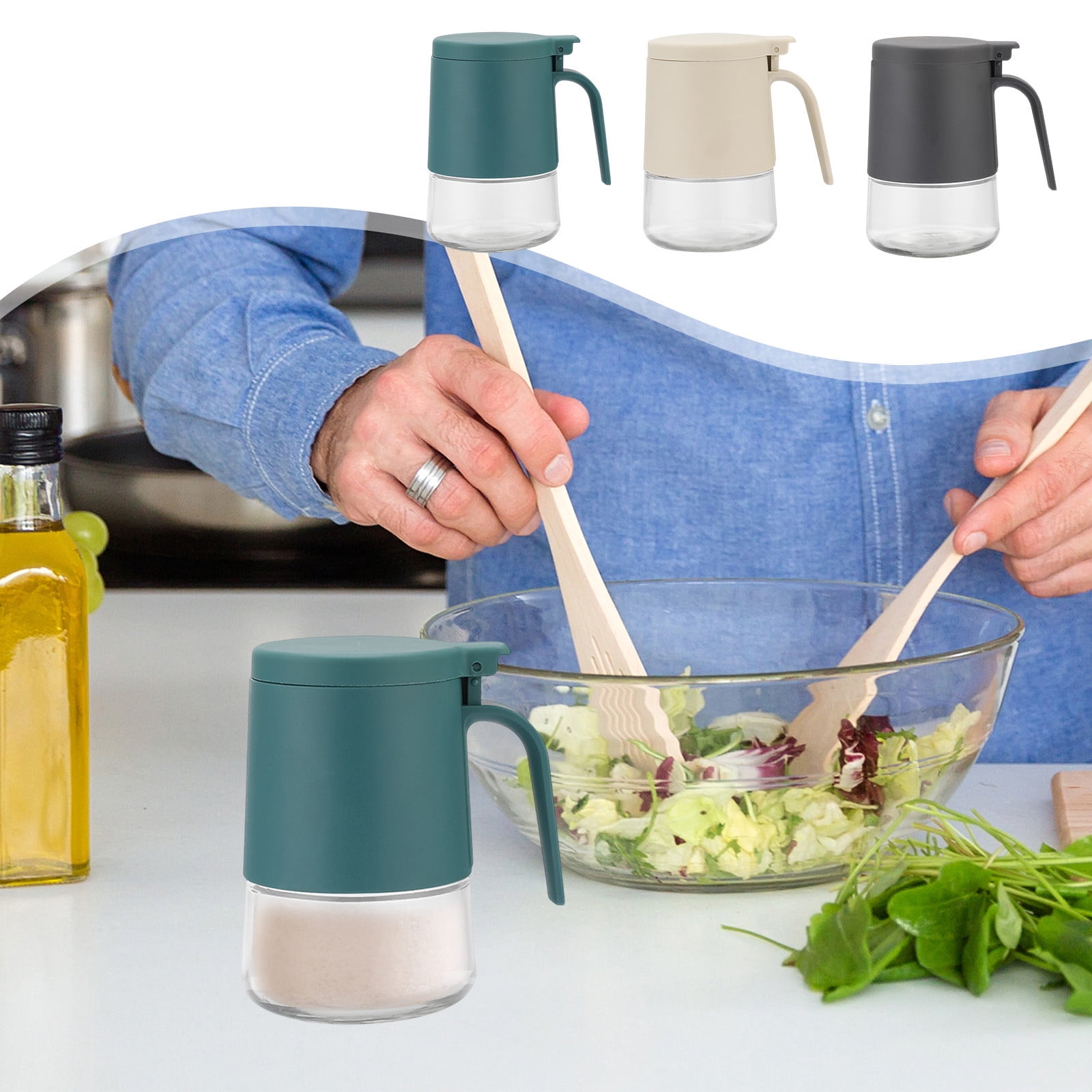 Clear Glass Seasoning Jar, Sealed Proof Container, Large Opening ...