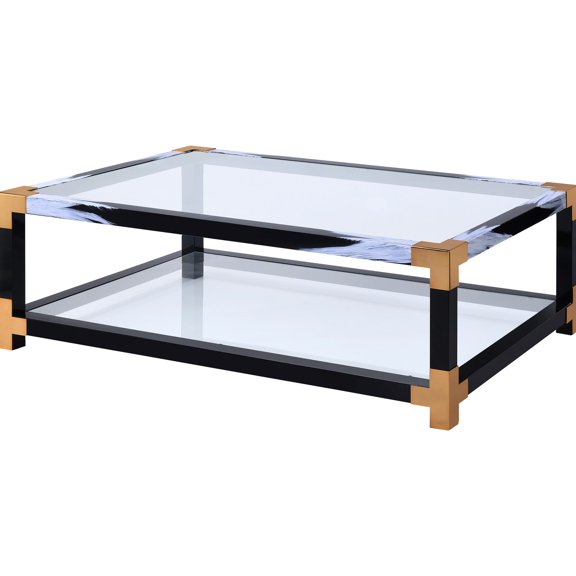 Clear Glass Shelf / Living Room Organization Aid / Functional Coffee Table