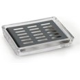 thumbnail image 1 of Clear Glass Soap Dish with SUS304 Stainless Steel Tray Rectangular Soap Holder for Bathroom Counter, Shower, Kitchen(Black), 1 of 16