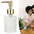 thumbnail image 1 of Clear Glass Soap Dispenser with Golden Pump for Bathroom, Refillable Kitchen soap Dispenser for Dish Soap, Bathroom Soap Dispenser for Hand Soap, Lotion, 1 Pcs, 6.88x2.95", 1 of 6