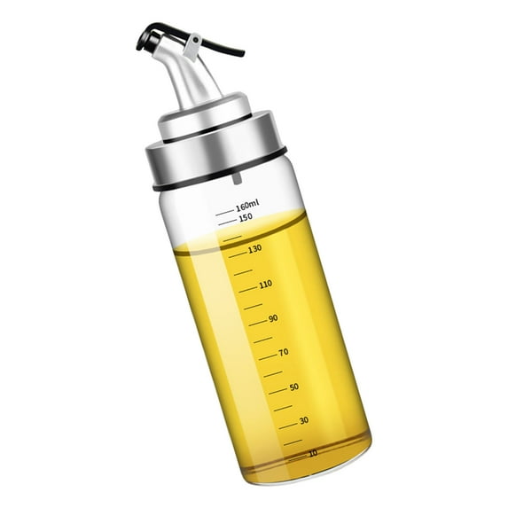 Clear Glass Spill Proof Condiment Bottle With Tight Lid Kitchen Liquid ...