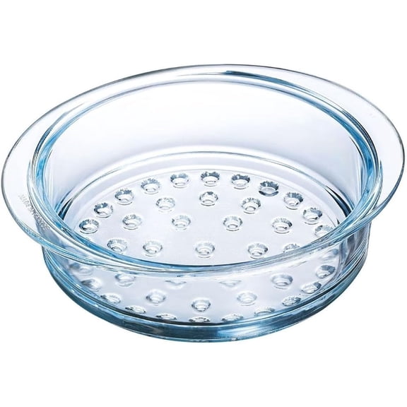 Clear Glass Steamer Basket, 20cm, White