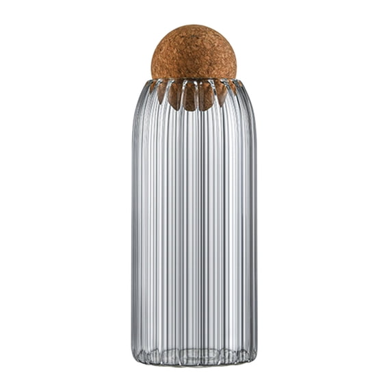 Clear Glass Storage Jar with Airtight Lid, Food Grade Kitchen Canister for Coffee, Tea, Sugar, Snacks, Grains and Dry Food, Transparent Countertop Storage Container, L