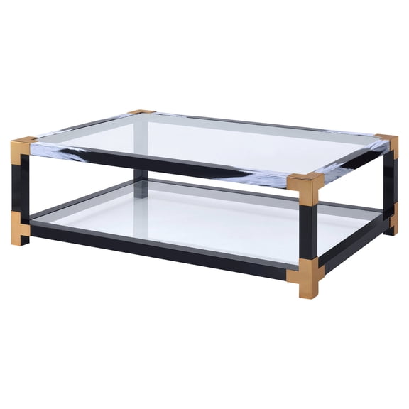 Clear Glass Top and Shelf, Sturdy Metal Frame / Organize Magazines in Living Room