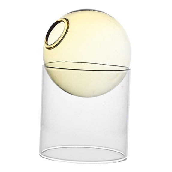 Clear Glass Vase Decorative Flower Pot Minimalism Propagation Planter Yellow Tall