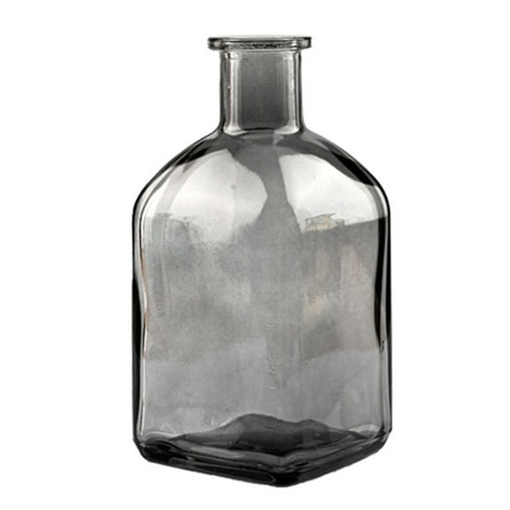 Clear Glass Vases for Décor Flowers Centerpiece Home Indoor Desk Decoration, for Wedding Gift, 13*6.2cm - grey