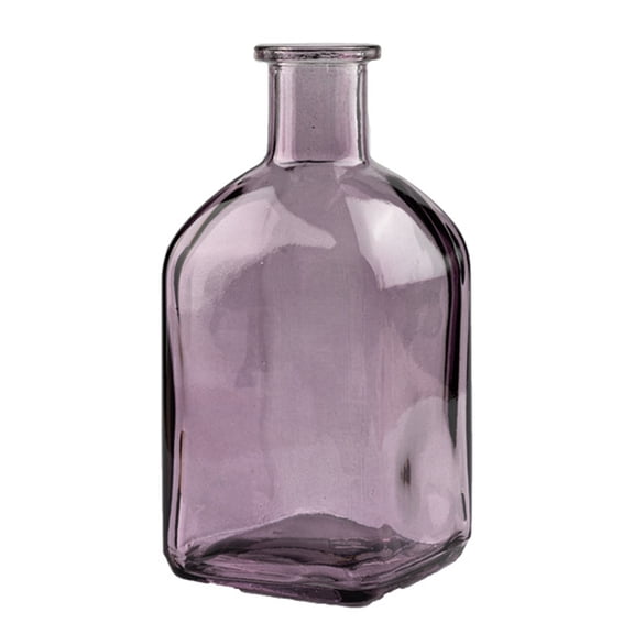 Clear Glass Vases for Décor Flowers Centerpiece Home Indoor Desk Decoration, for Wedding Gift, 13*6.2cm - purple