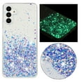 thumbnail image 1 of Clear Glitter Case Designed for Samsung Galaxy S24, Luminous Effect Bling Sparkly Soft TPU Bumper Hard Cover for Women Girls Transparent Protective Phone Case for Galaxy S24, Purple, 1 of 6