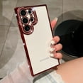 thumbnail image 1 of Clear Glitter Case for Samsung Galaxy S22, Cute Luxury Bling Sparkly Diamond Rhinestones with Camera Protector Soft TPU Plating Bumper Slim Transparent Women Girls Case,Red, 1 of 8
