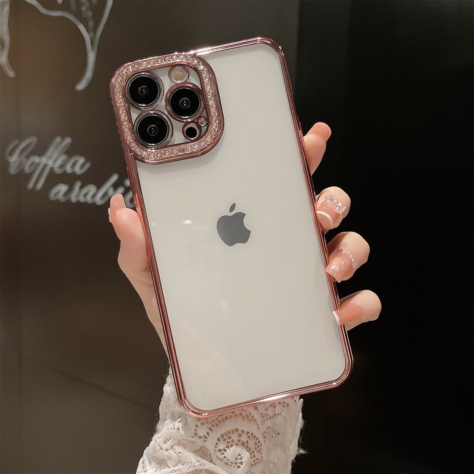 Clear Glitter Case for iPhone 13 Pro, Cute Luxury Bling Sparkly Diamond ...