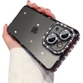 thumbnail image 1 of Clear Glitter Case for iPhone 15 Plus, Luxury Bling Sparkly Diamond Rhinestone with Camera Protector Soft TPU Plating Bumper Slim Transparent Women Girls Case for iPhone 15 Plus 6.7" (Pink), 1 of 4