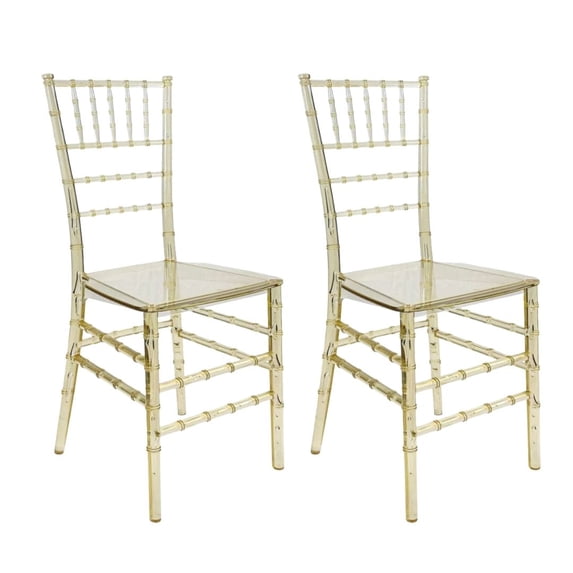 Clear Gold Champagne Resin ThinVisible Chiavari Chair, 48 Chair Bundle by Chivari