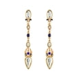 thumbnail image 1 of Clear Goldtone Teardrop Drop Earrings, 1 of 1