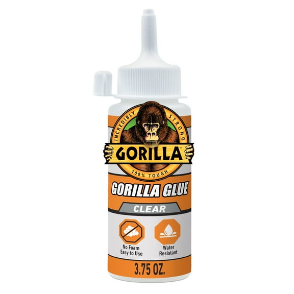Gorilla Clear Glue 3.75 oz - Incredibly Strong, Water Resistant, Fast Drying