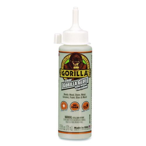 Clear Gorilla Glue, 5.75 oz, Dries Clear | Bundle of 5