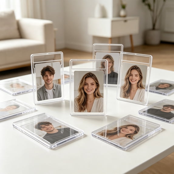 Clear Graded Card Holder PSA Style Slab for Trading Sports Cards Protector Case, One Card Touch Display Holder,10PCS