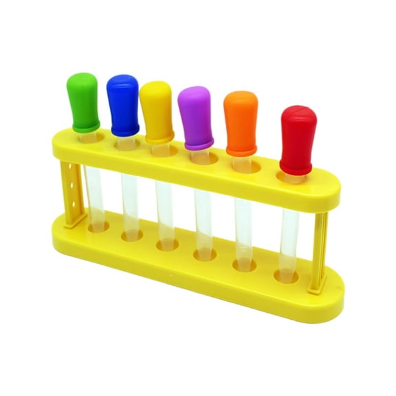 Clear Graduated Sample Tubes Set Shatterproof ABS Dropper Pipettes with Scales for Science Experiments and Schools Labs