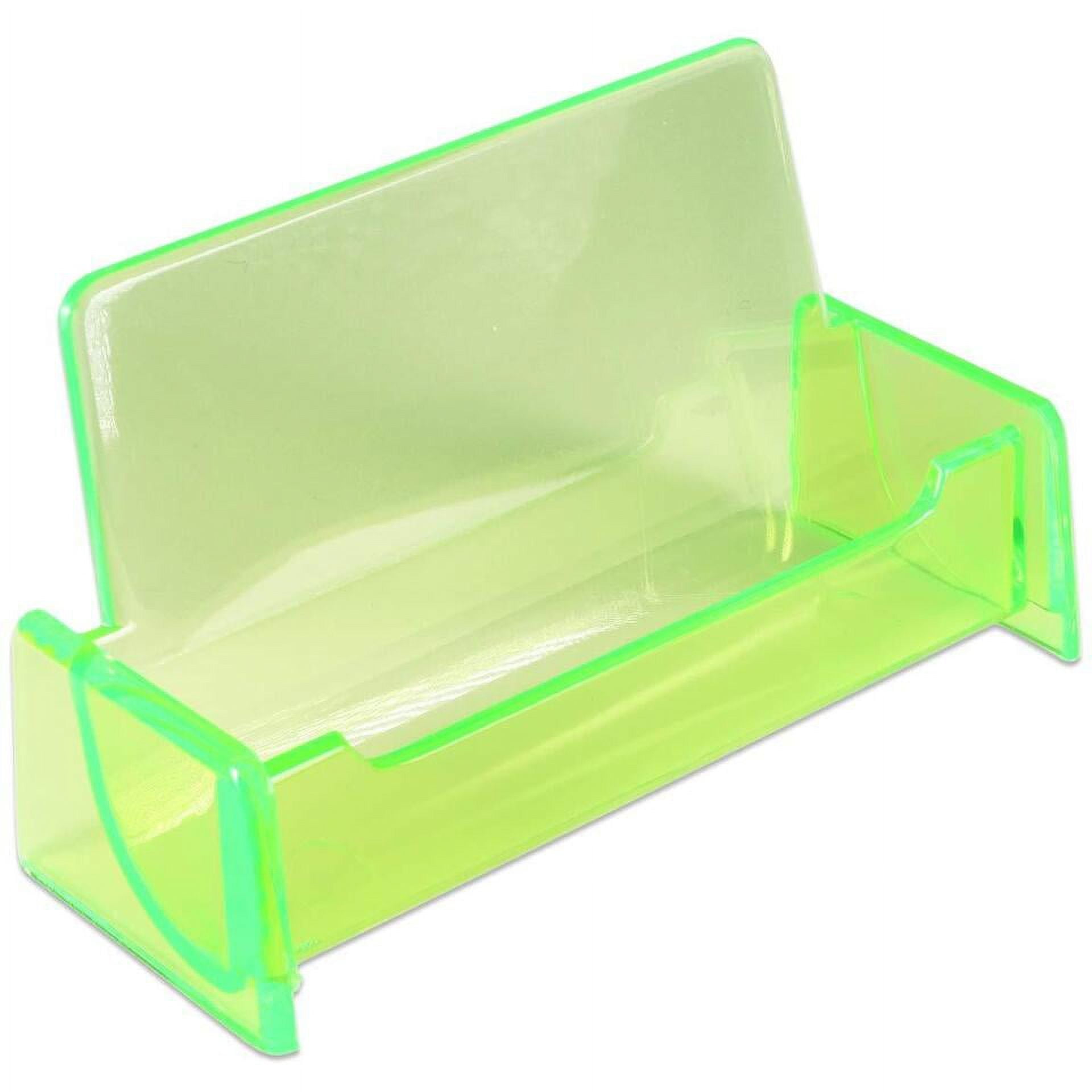 Clear Green Acrylic Office Business Name Card Holder Display Stand ...