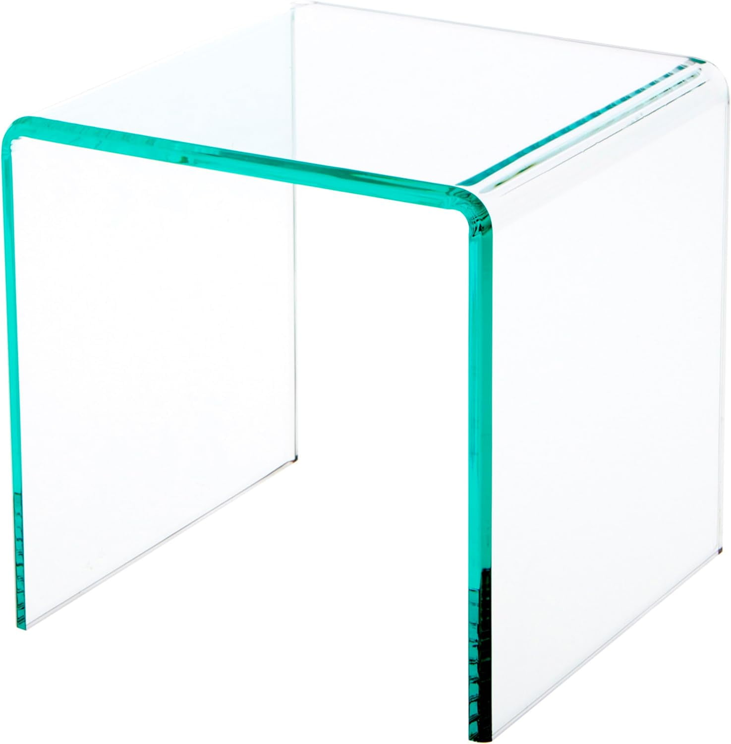 Clear Green Glass-Look Beveled Edge Display Riser 6