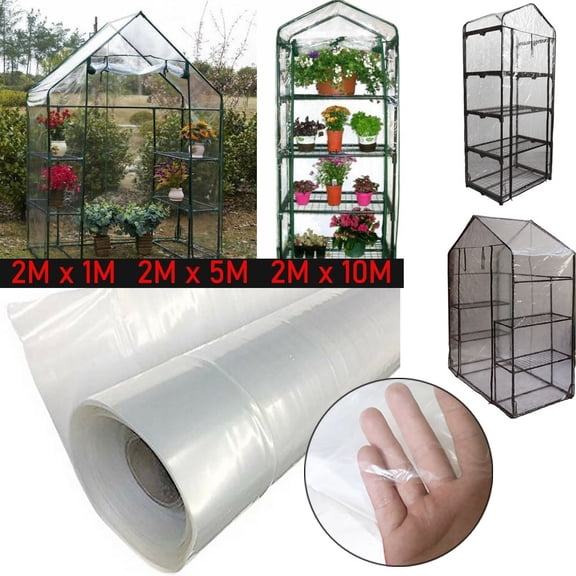 Clear Greenhouse Plastic Sheeting Film-Garden Polyethylene Covers for Greenhouse Plants Windproof Frost& Dust Proof,6.56 × 26.3Ft
