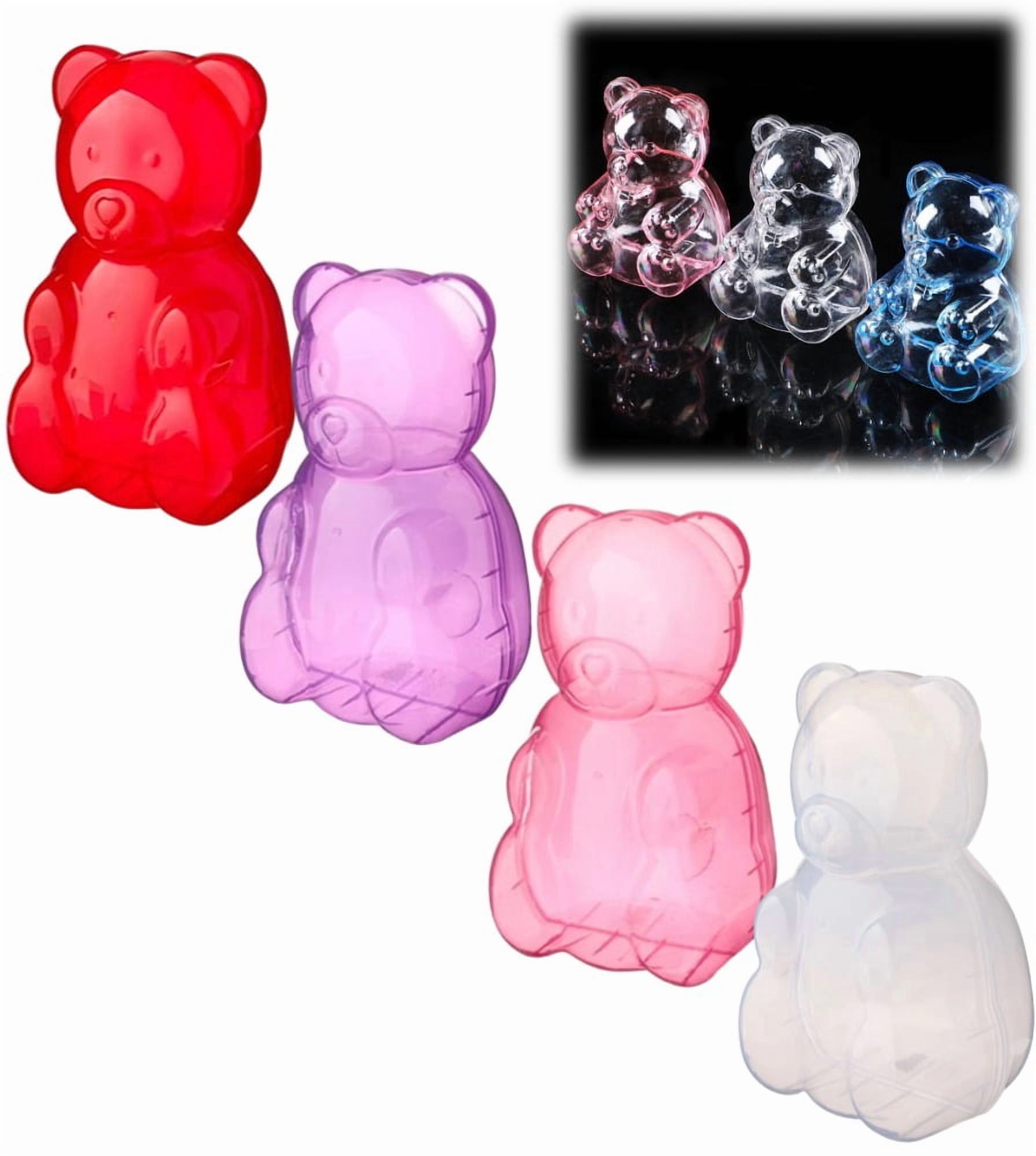 Clear Gummy Bear Containers 12 Pack, 7cm Small Plastic Gummy Bear ...