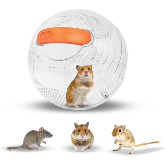 Clear Hamster Exercise Ball (7) Sturdy Dwarf Hamster Ball for Safe, Active Play Ventilated Small Animal Toys for Gerbils, Mice & Other Small Pets Must-Have Pet Rat Accessories