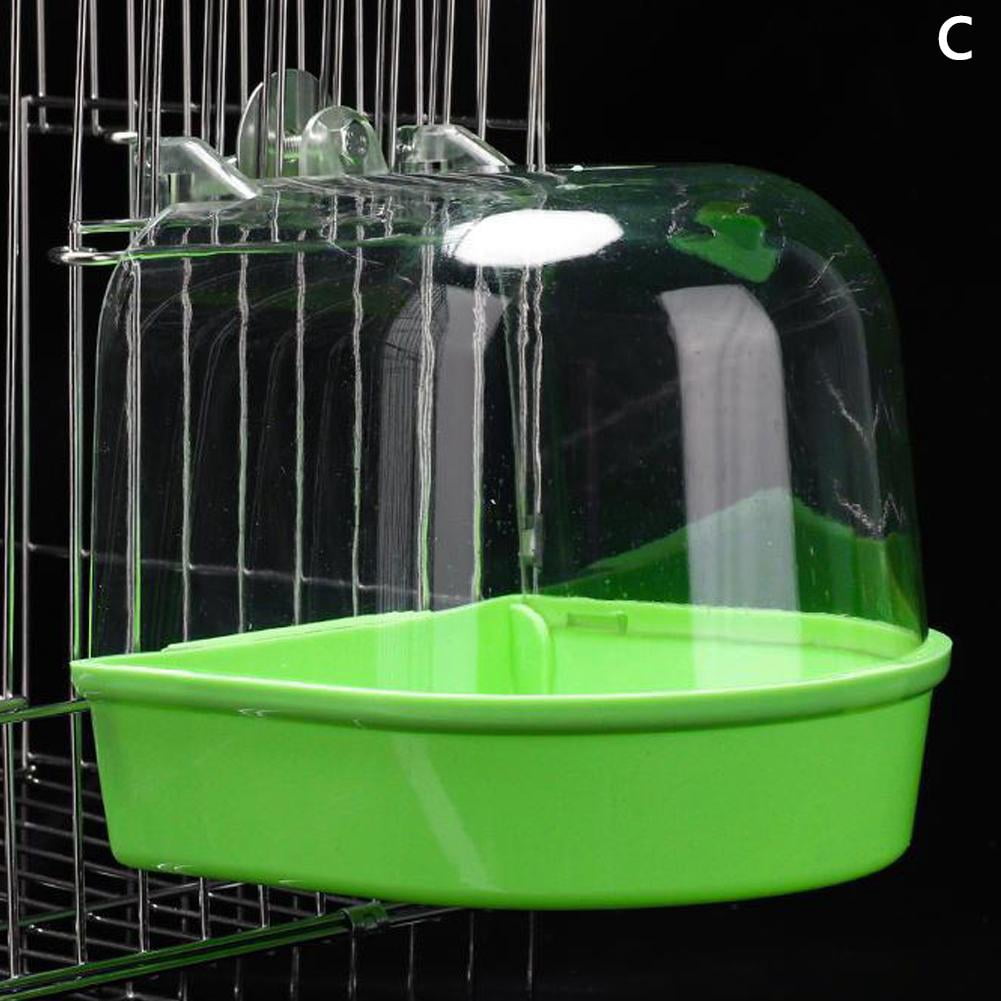 Clear Hanging Bird Bath For Cage Parakeet Bird Cage Accessories Photo Inspiration