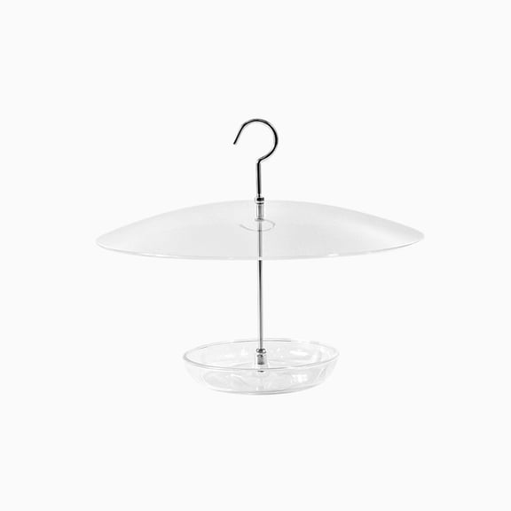 Clear Hanging Bird Feeder with Squirrels Baffle Weather-Resistants Seeded Tray