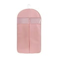 thumbnail image 1 of Clear Hanging Garment Bags for Closet Storage Large Clear Window Hanging Clothes Storage Garment Rack Cover Coat Protector for Suit, Wardrobe, Bottom Enclosed | Pink S, 1 of 7