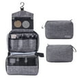 thumbnail image 1 of Clear Hanging Travel Toiletry Bag with Mesh Pockets, Large Capacity Cosmetic Organizer Case for Women & Men, Portable Water-Resistant Makeup Bag, 1 of 7