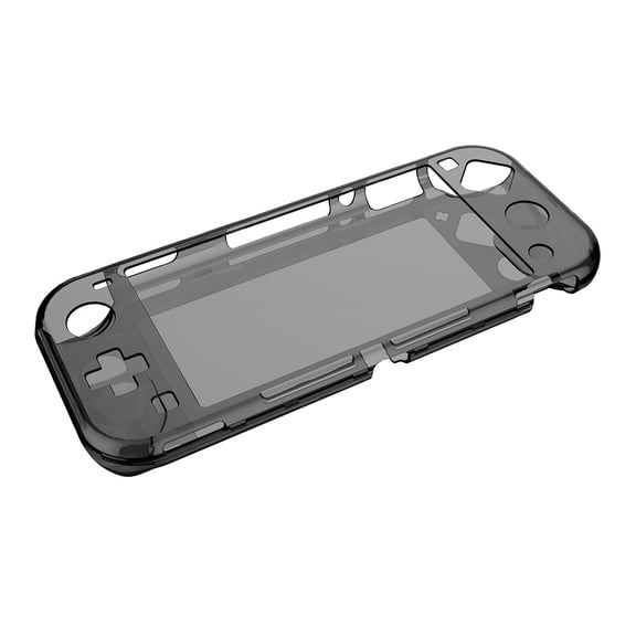 Clear Hard Case Anti-Scratch Shell Cover for Nintendo Switch Lite Game Console-Transparent Black