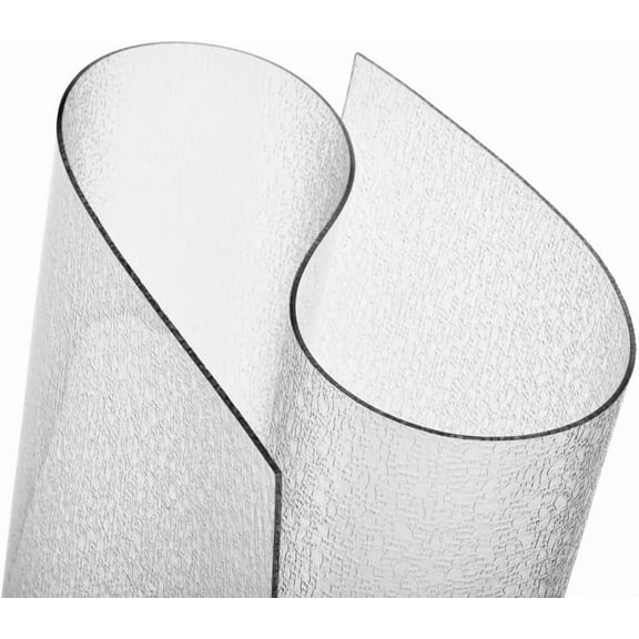 Clear Hard Floor Runner, Safe, 36 Inch Round, 2mm Thick Clear Vinyl, Clear Pet Floor Covering for Cat Scratch Protection, Clear Floor Protector Roll for Patio Floor