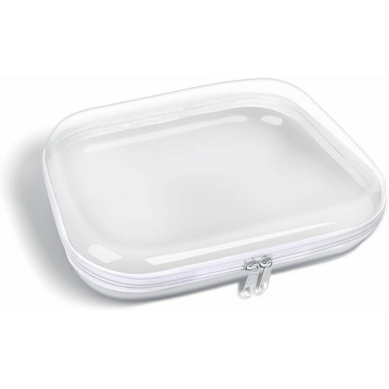 Clear Hard Shell Zipper Case,3PCS Transparent Clear Zipper Pouches