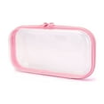 thumbnail image 1 of Clear Hard Zipper Case Plastic Pouch Transparent Hard Case Clear Makeup Bag Portable Travel Organizer Bin for Cosmetics, Building Blocks, Puzzles, 1 of 7