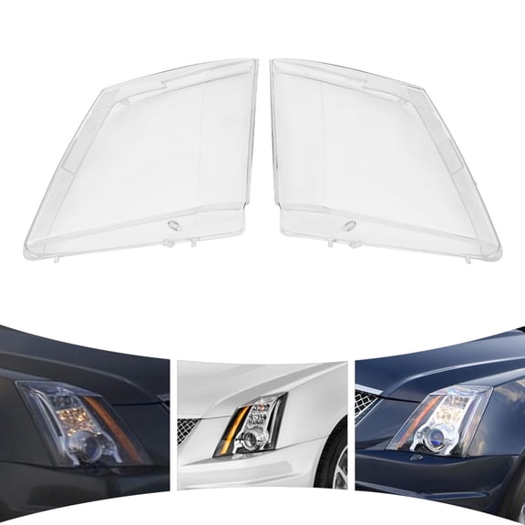 Clear Headlight Lens Covers For 2008-2013 Cadillac CTS, Car Front Headlight Lens Covers, Headlamp Lampshade Transparent