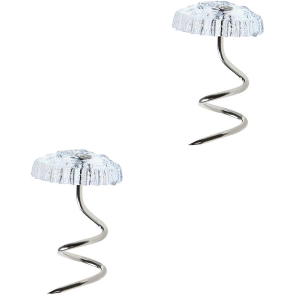 Clear Heads Upholstery Twist Pins Headliner Repair Screws Drapery Crafts, Round Shape S 100 Pack, as described