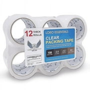 Clear Heavy-Duty Packing Tape - 12 Rolls, 720 Yards for Shipping, & Box Sealing - Transparent 2.0 Mil Thick,with 3-Inch Core, 1.88” x 60 Yards