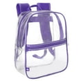 thumbnail image 1 of Clear Heavy Duty Waterproof Stadium Approved Backpack with Front Zipper Pocket for Traveling, Commuting, Recreation and Gym in Purple, 1 of 10