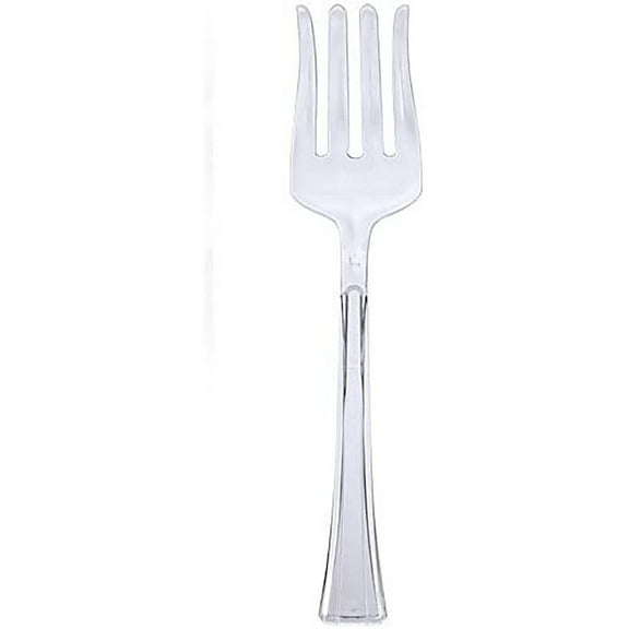 Clear Heavyweight Plastic Salad Serving Fork 12":1CT