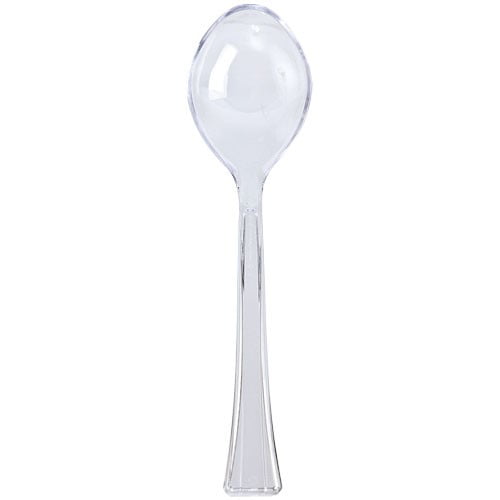 Clear Heavyweight Plastic Salad Serving Spoon 12":1CT