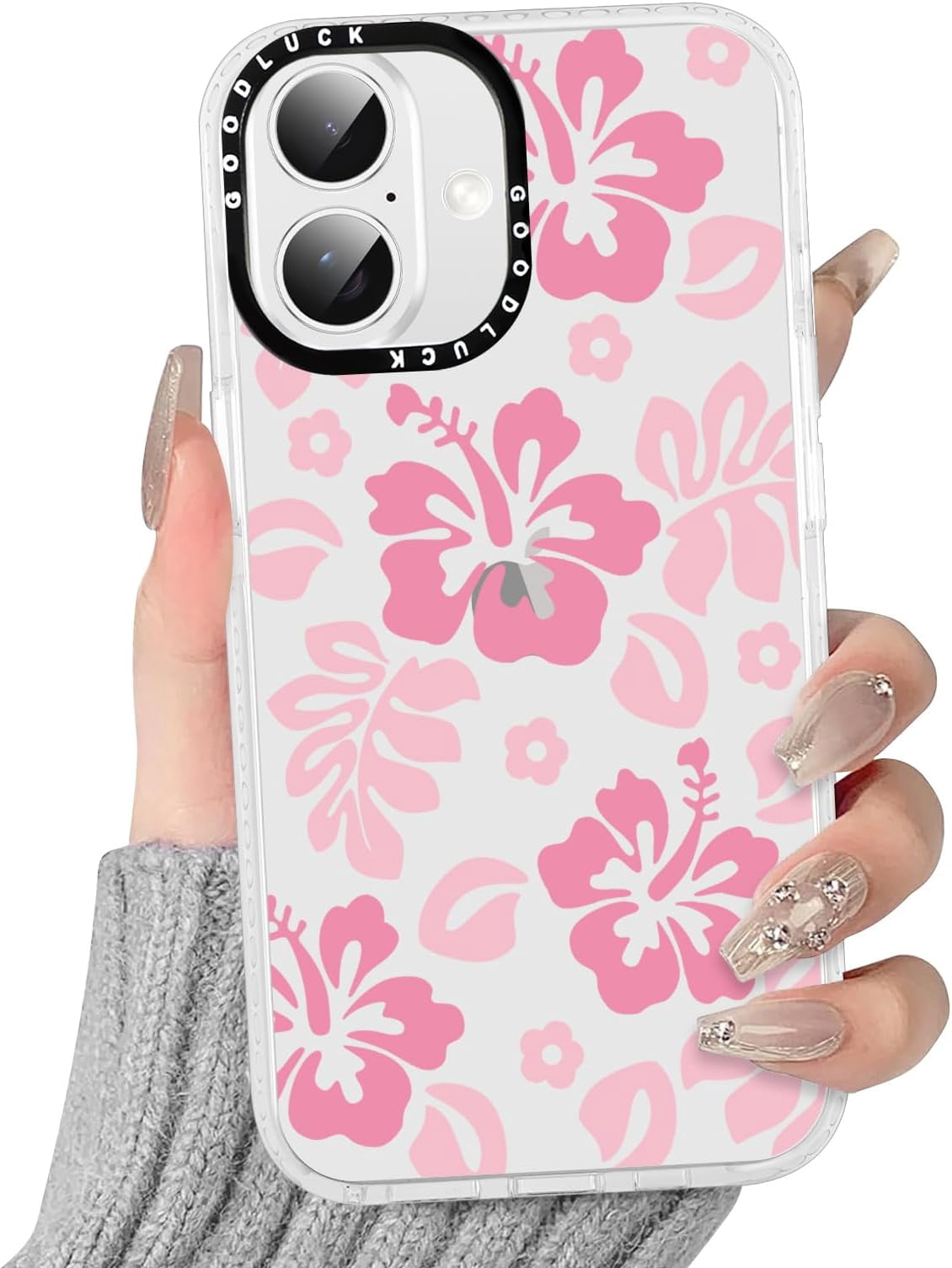 Clear Floral Flower Case for iPhone 16 Pro Max 6.9