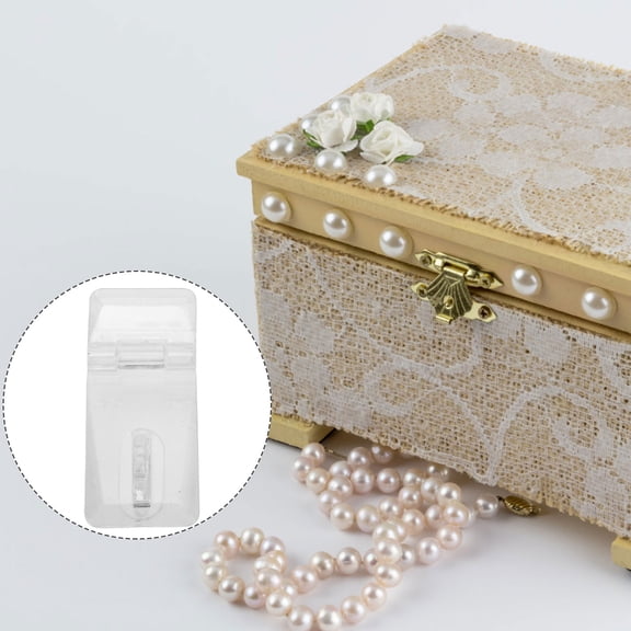 WHAMVOX Clear Acrylic Lock Hasp for Box Use Transparent Hinge Hasps Made of Durable Acrylic 20 Sets