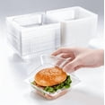 thumbnail image 1 of Clear Hinged Plastic Containers with Lids,Square Plastic Food Container,Disposable Clamshell Take Out Containers for Foods, 1 of 5