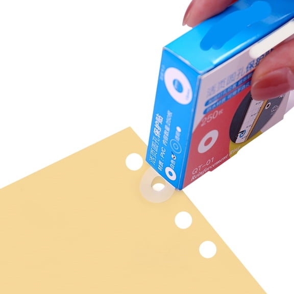 Clear Hole Reinforcement Labels Round Stickers Self-Adhesive Hole Punch Protector Circles for Loose-Leaf Paper, 0.24-inch Inner 0.59-inch Outer Diameter, 250 Count / Pack