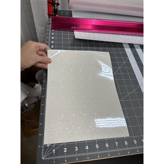 My Vinyl Cut Clear Holographic Stars 0.1 in Cold Laminating Sheets Self Adhesive 12 x 12 in